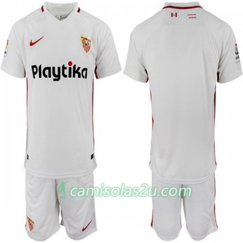 Camisolas de Futebol Sevilla Criança Equipamento Principal 2018/19 Manga Curta Camisolas de Futebol Sevilla Criança Equipamento Principal 2018/19 Manga Curta